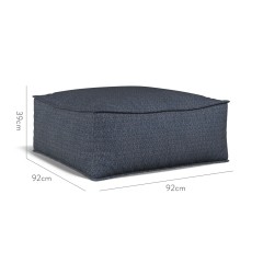 furniture zen pouffe safara indigo weave dimension