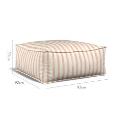 furniture zen pouffe tassa petite rose print dimension