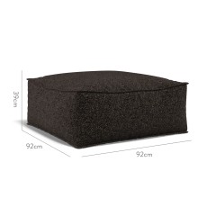 furniture zen pouffe yana charcoal weave dimension