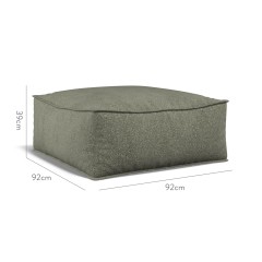 furniture zen pouffe yana sage weave dimension