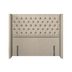 headboard bruton amina taupe plain front