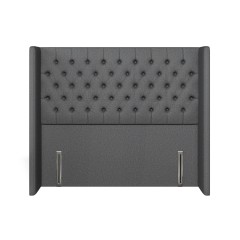 headboard bruton bisa charcoal plain front