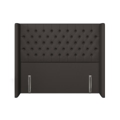 headboard bruton shani charcoal plain front