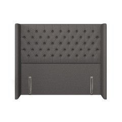 headboard bruton viera charcoal plain front