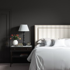 Painswick Headboard Bodo Stripe Charcoal