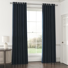 ready made curtain cosmos indigo plain eyelet lined main