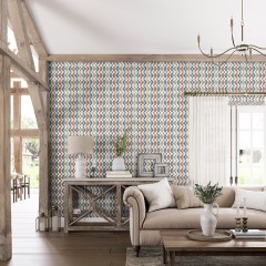 Fergana Indigo Wallpaper