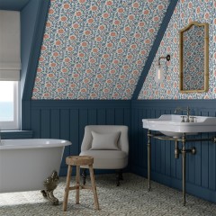 Mevlana Indigo Wallpaper