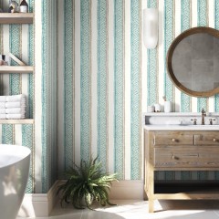 Sadira Teal Wallpaper