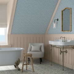 Sana Indigo Wallpaper