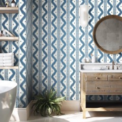Zena Indigo Wallpaper