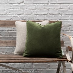 Cosmos Olive Velvet Cushion 43cm x 43cm