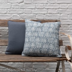 Ellora Marine Printed Cotton Cushion 43cm x 43cm