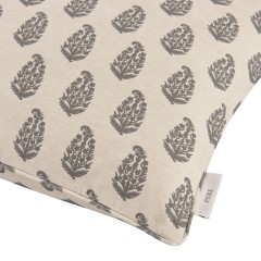 Indira Charcoal Printed Cotton Cushion 43cm x 43cm