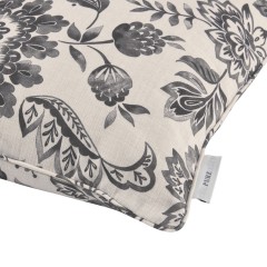 Kamila Charcoal Printed Cotton Cushion 43cm x 43cm