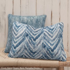 Namatha Denim Printed Cotton Cushion 43cm x 43cm