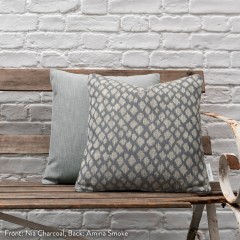 Nia Charcoal Woven Cushion 43cm x 43cm