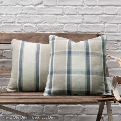 Oba Denim Woven Cushion 43cm x 43cm