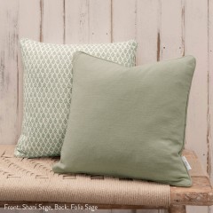 Shani Sage Woven Cushion 43cm x 43cm