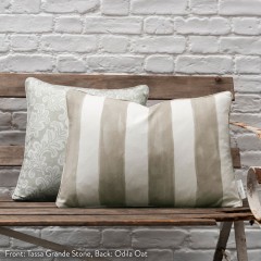 Tassa Grande Stone Printed Cotton Cushion 55cm x 38cm