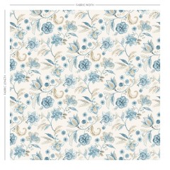 Anushka China Blue Printed Cotton Fabric