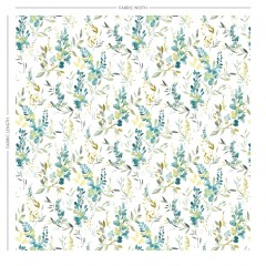 Harumi Kingfisher Printed Cotton Fabric