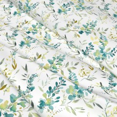 Fabric Harumi Kingfisher Print Wave