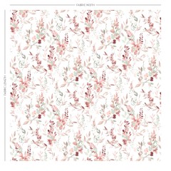 Harumi Raspberry Printed Cotton Fabric