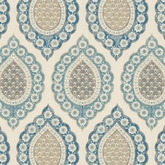 Fabric Indienne Lapis Print Flat