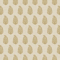 Fabric Indira Ochre Print Flat