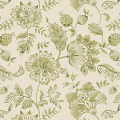 Kamila Olive Printed Cotton Fabric