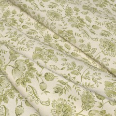 Fabric Kamila Olive Print Wave