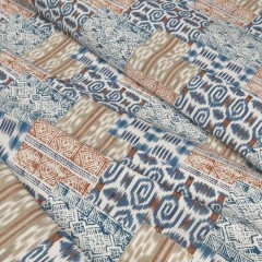 Fabric Kantha Indigo Print Wave