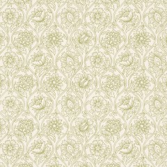 fabric lotus moss print flat