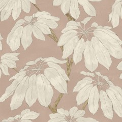 Fabric Pondicherry Old Rose Print Flat