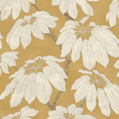 Fabric Pondicherry Saffron Print Flat