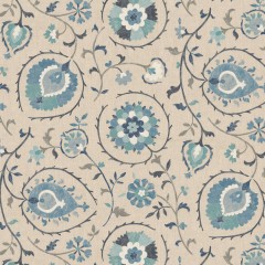 Shimla Azure Printed Cotton Fabric