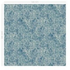 Toubkal Lapis Printed Cotton Fabric