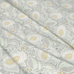 Fabric Varanasi Aquamarine Print Wave