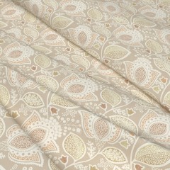 Fabric Varanasi Cinnamon Print Wave