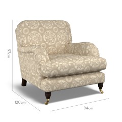 furniture bliss chair nubra linen print dimension