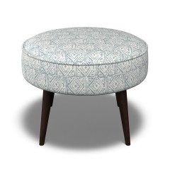 Brancaster Footstool Ellora Steel Blue