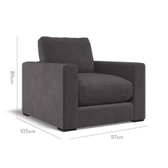 furniture cloud chair cosmos charcoal plain dimension