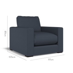 furniture cloud chair zuri indigo plain dimension