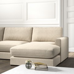 Cloud Chaise Sofa Desta Pebble