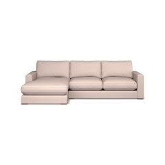 furniture cloud medium chaise lhf zuri shell plain front