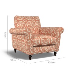 furniture ellery chair nubra apricot print dimension