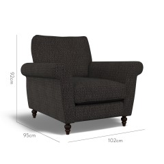 furniture ellery chair safara charcoal weave dimension