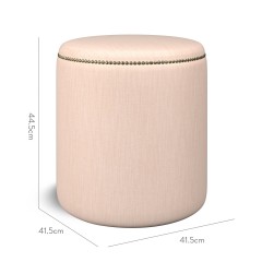 furniture malpaso footstool amina blush plain dimension