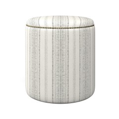 Malpaso Footstool Bodo Stripe Charcoal